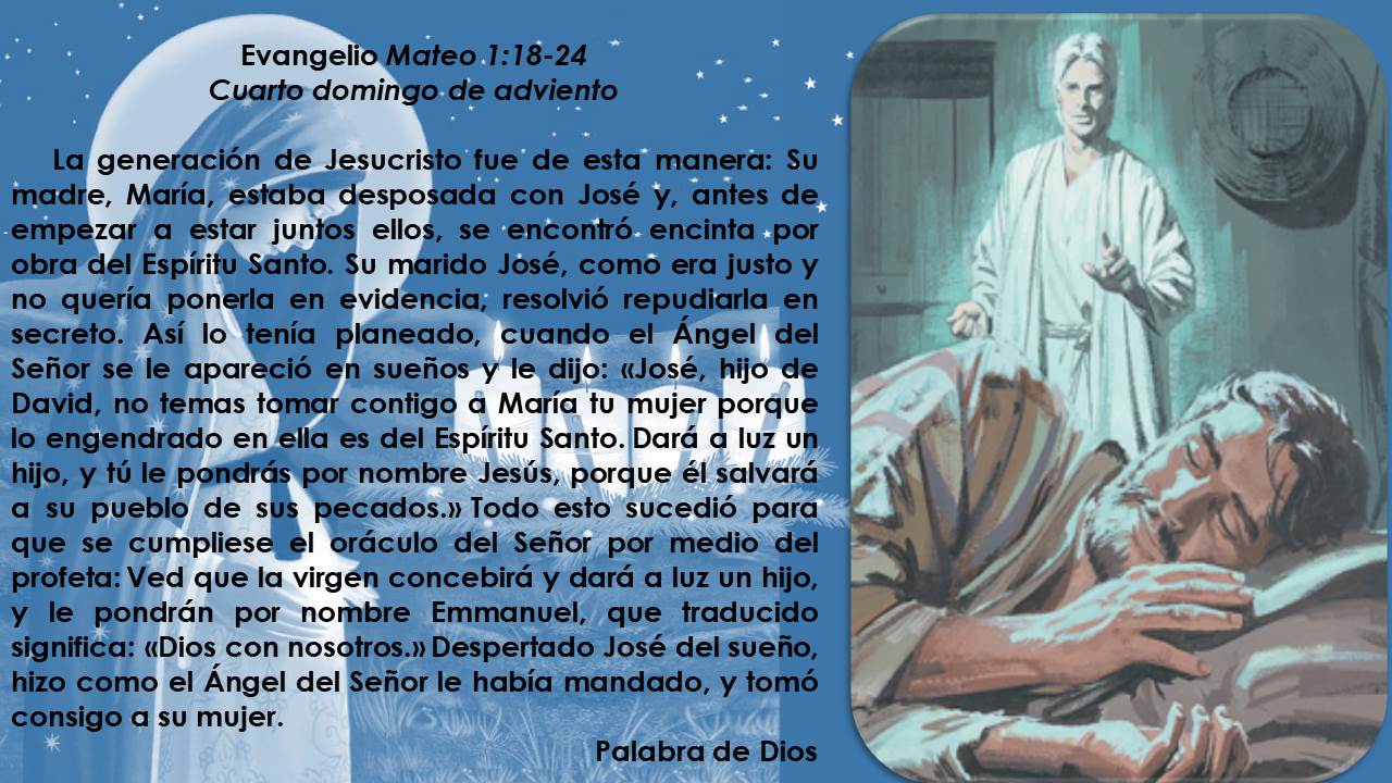 18 de diciembre «4to domingo de Adviento» 